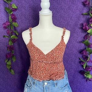 Pink/burgandy micro leopard print baby doll top!💕